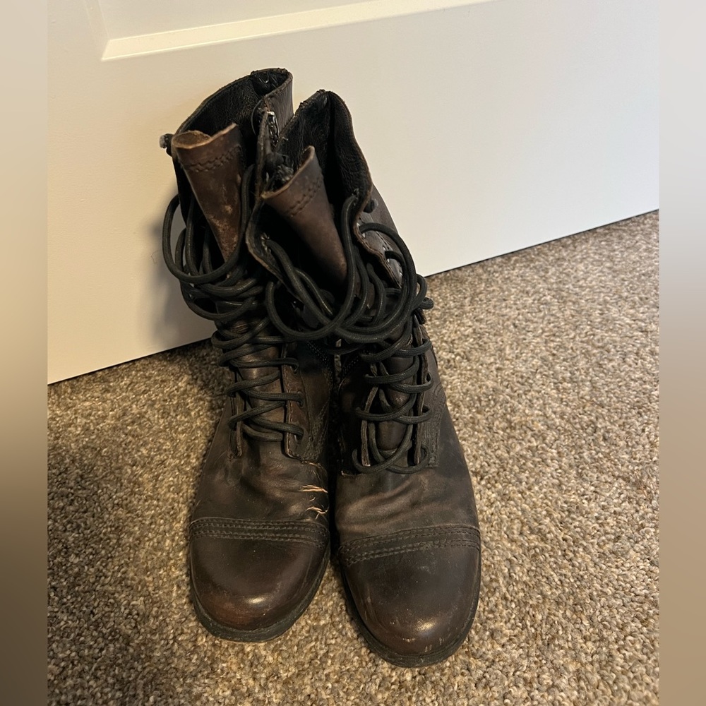 All Saints Spitafields Combat Boots Brown 37